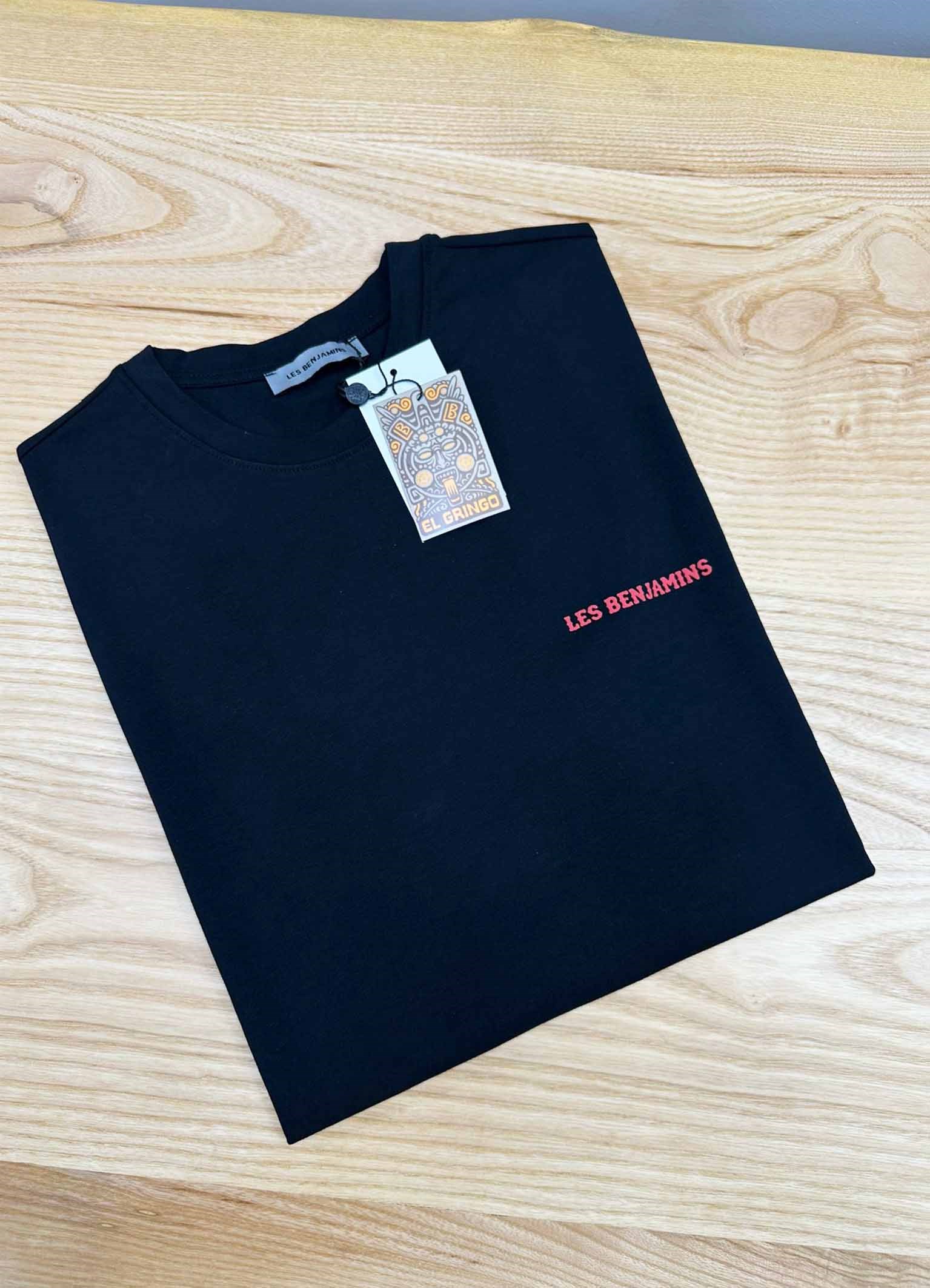 MEN2185 L.BNJ ÖN/ARKA BASKILI SİYAH T-SHIRT