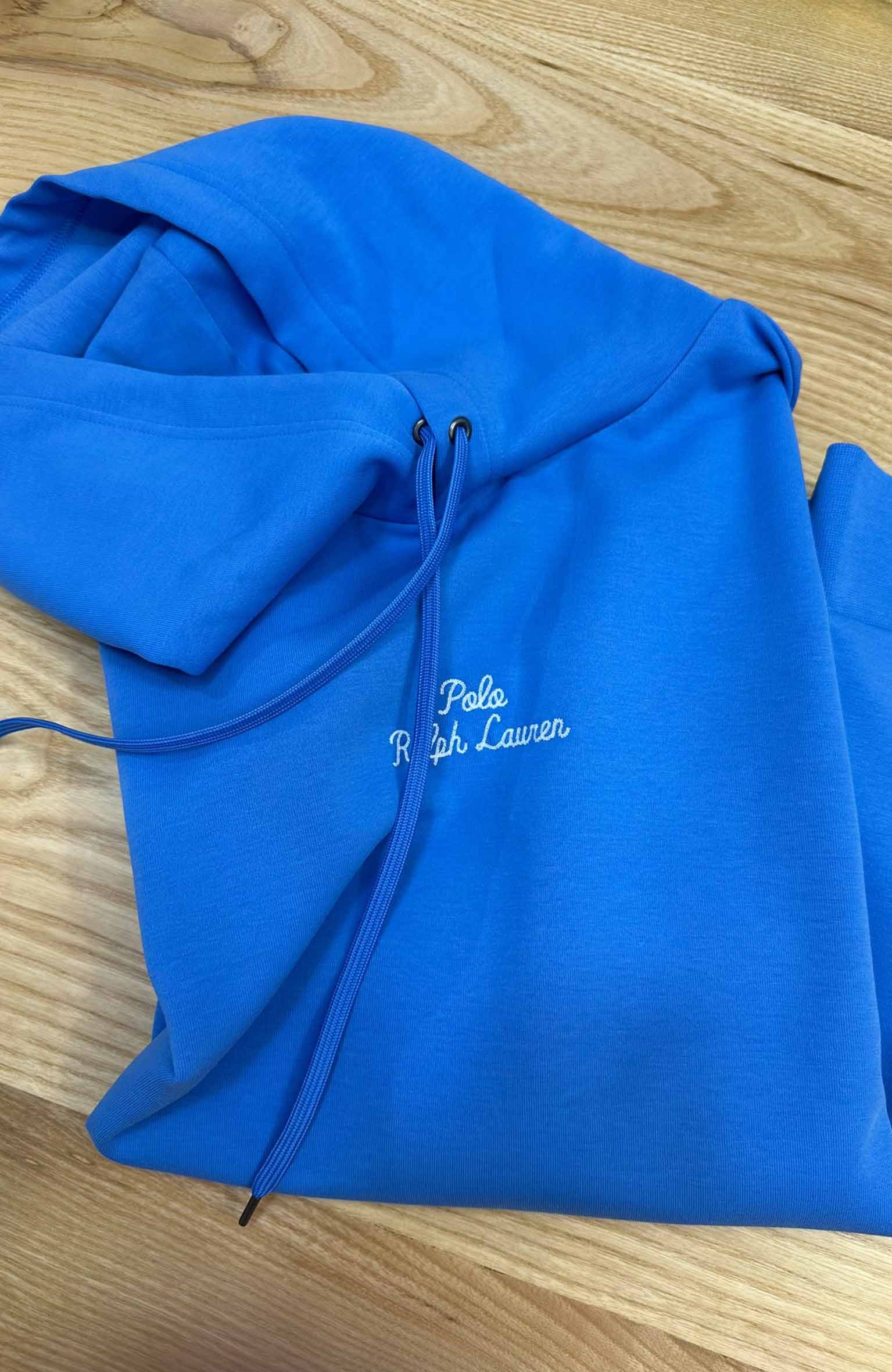 MEN2260 PRL NAKIŞLI KAPÜŞONLU MAVİ SWEAT