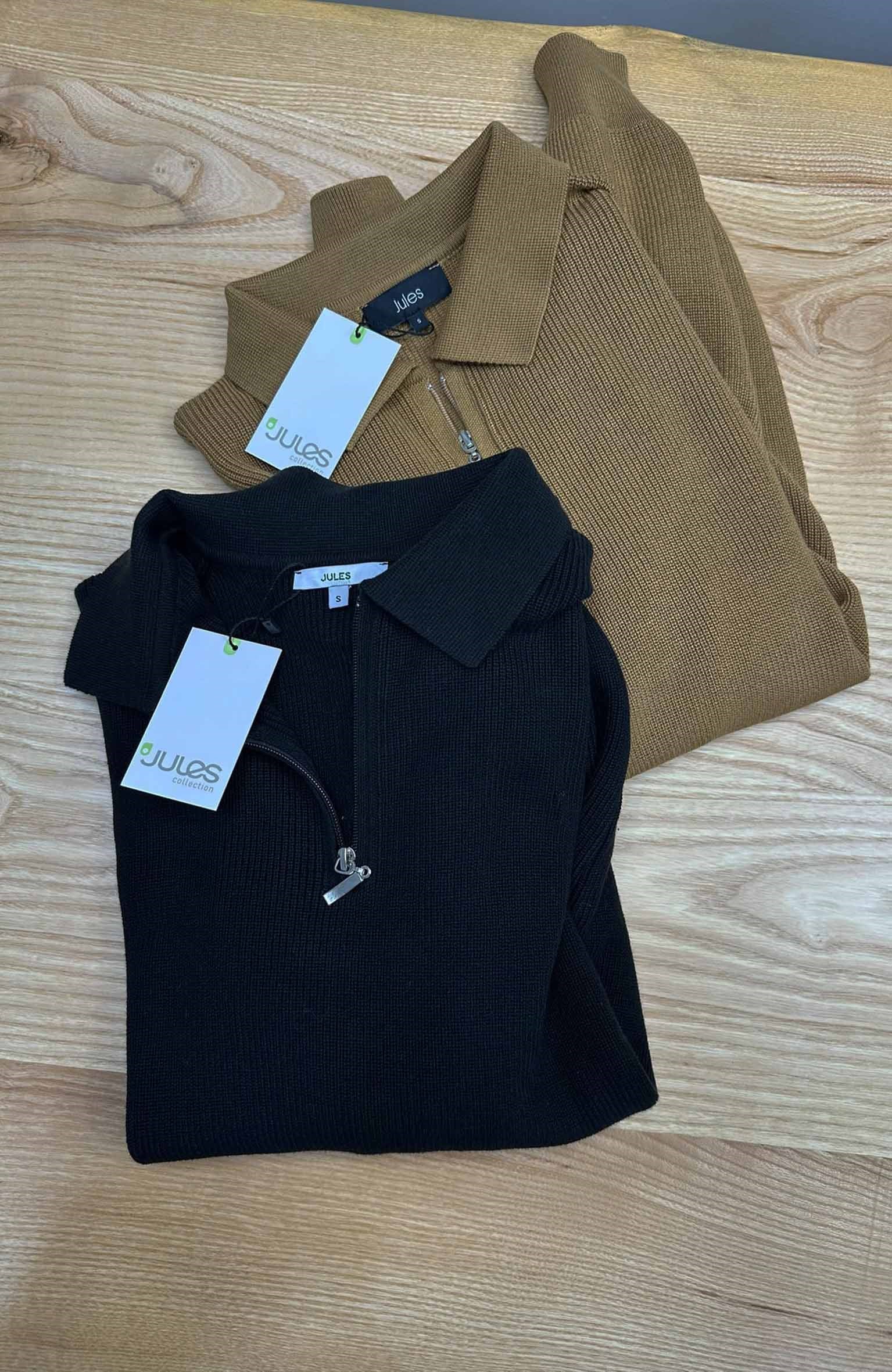 MEN2354 J.LS YARIM FERMUARLI UZUN KOL TRİKO KAZAK