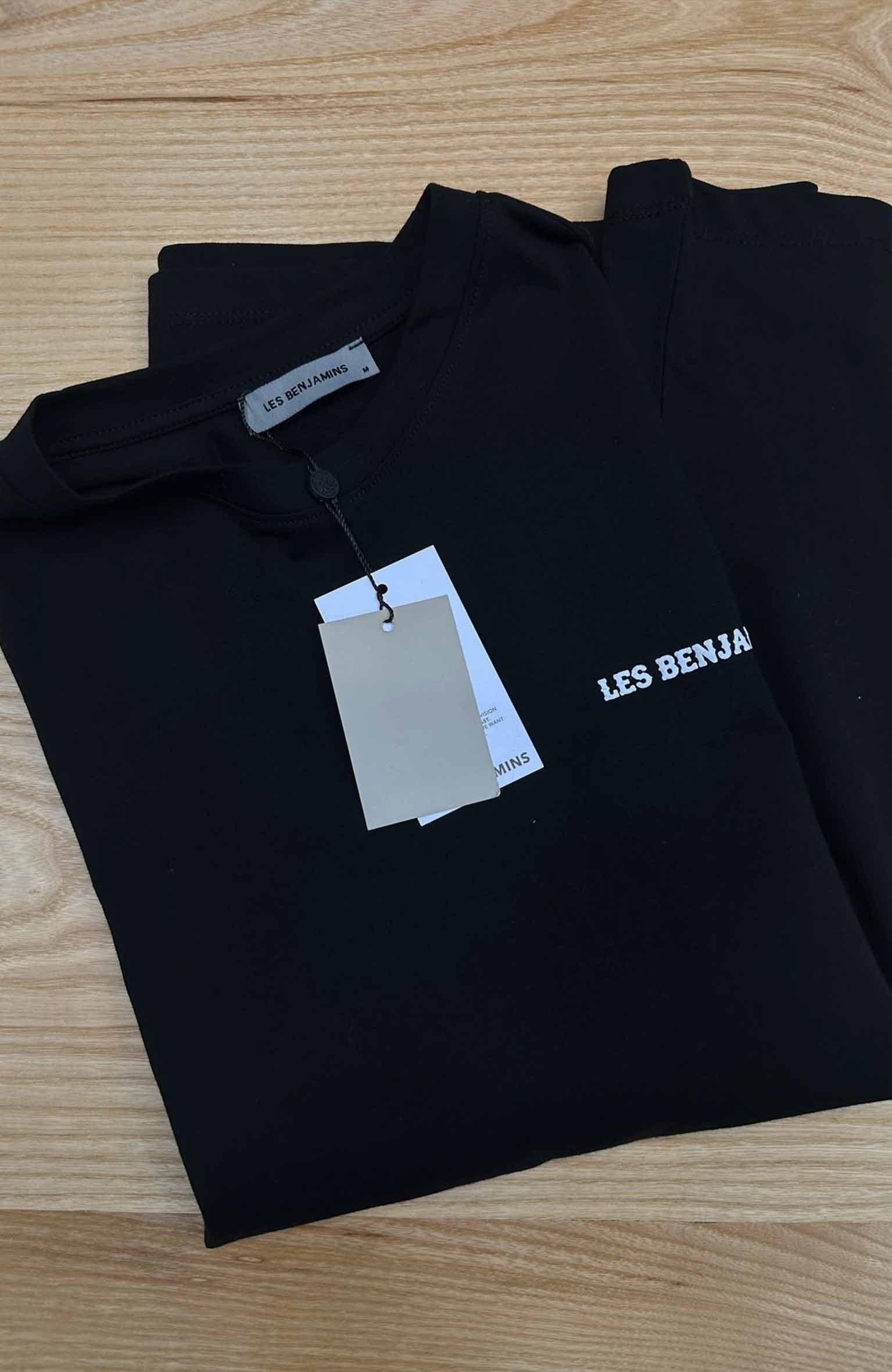 MEN2368  L.BNJ ÖN/ARKA BASKILI SİYAH T-SHIRT