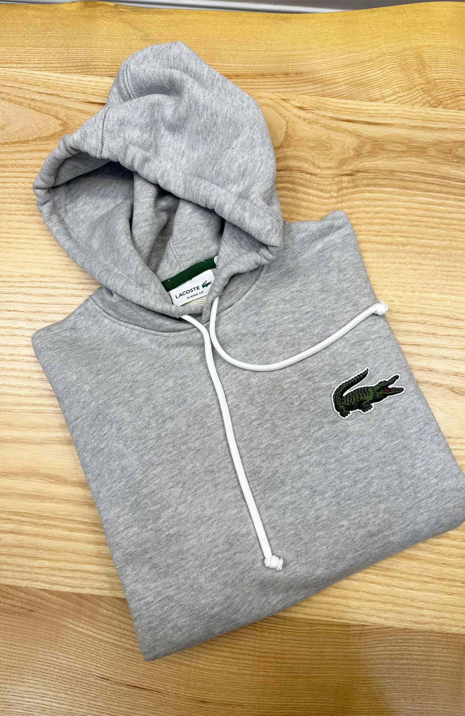 MEN2378 LCT BÜYÜK LOGOLU KAPÜŞONLU GRİ SWEAT
