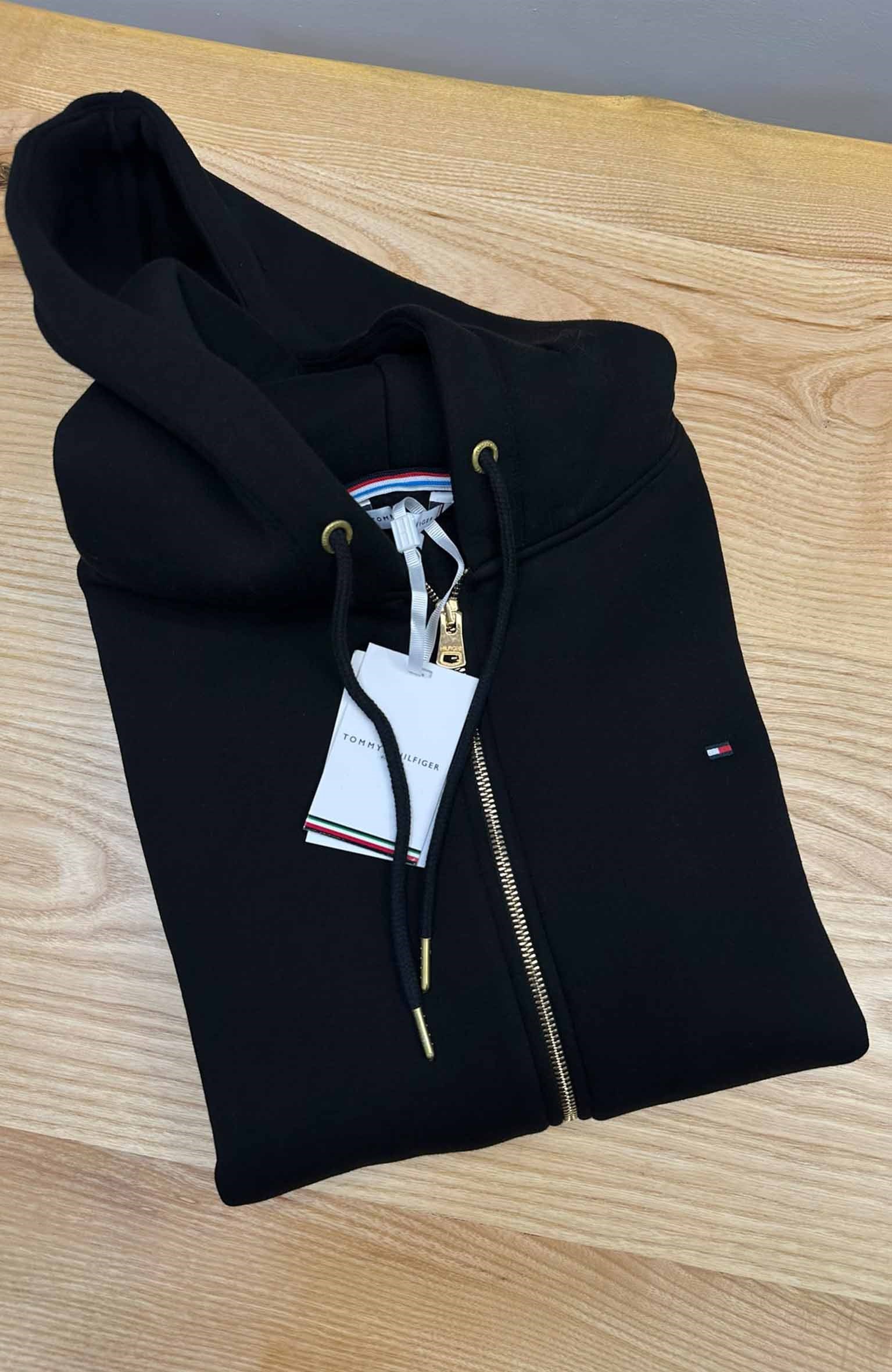 MEN2398 TM SİYAH KAPÜŞONLU TAM FERMUARLI HIRKA