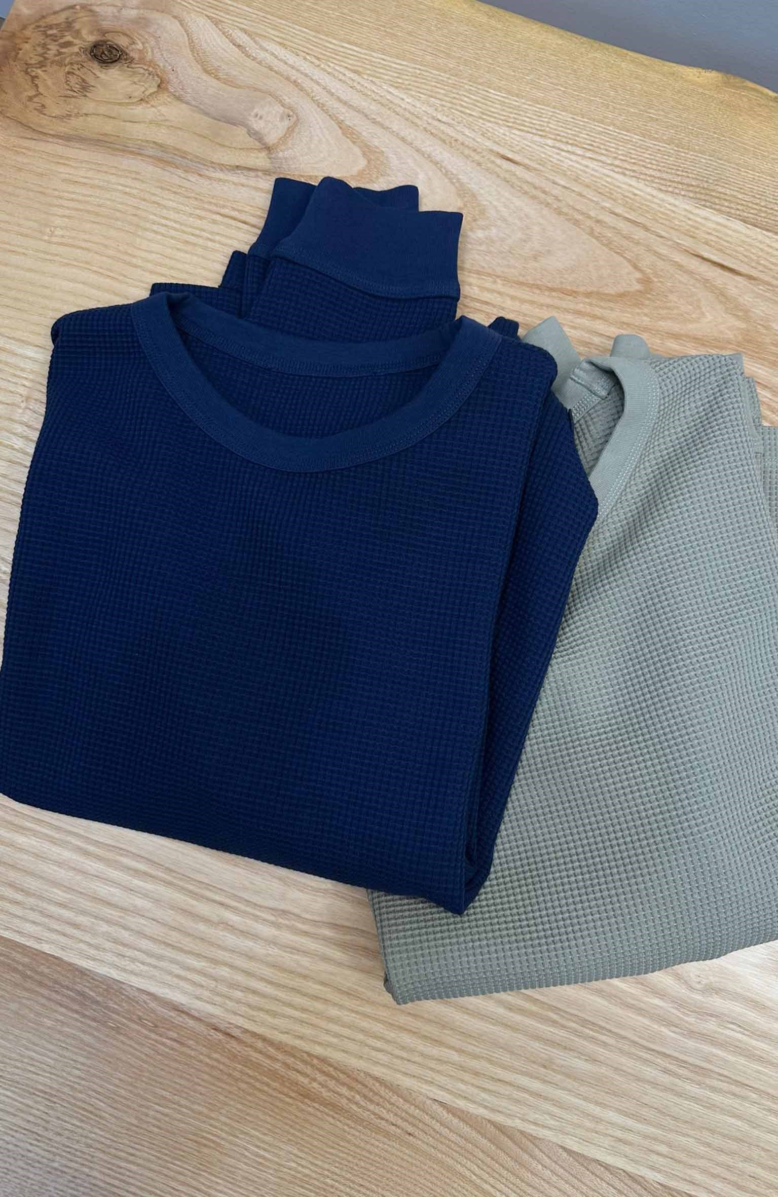 MEN2404 BİSİKLET YAKA GOFRE UZUN KOL T-SHIRT
