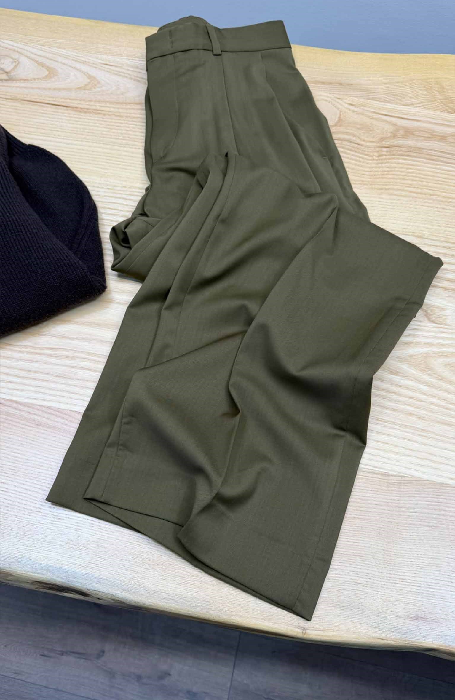 MEN2407 C.OS PİLELİ YAĞ YEŞİLİ KUMAŞ PANTOLON