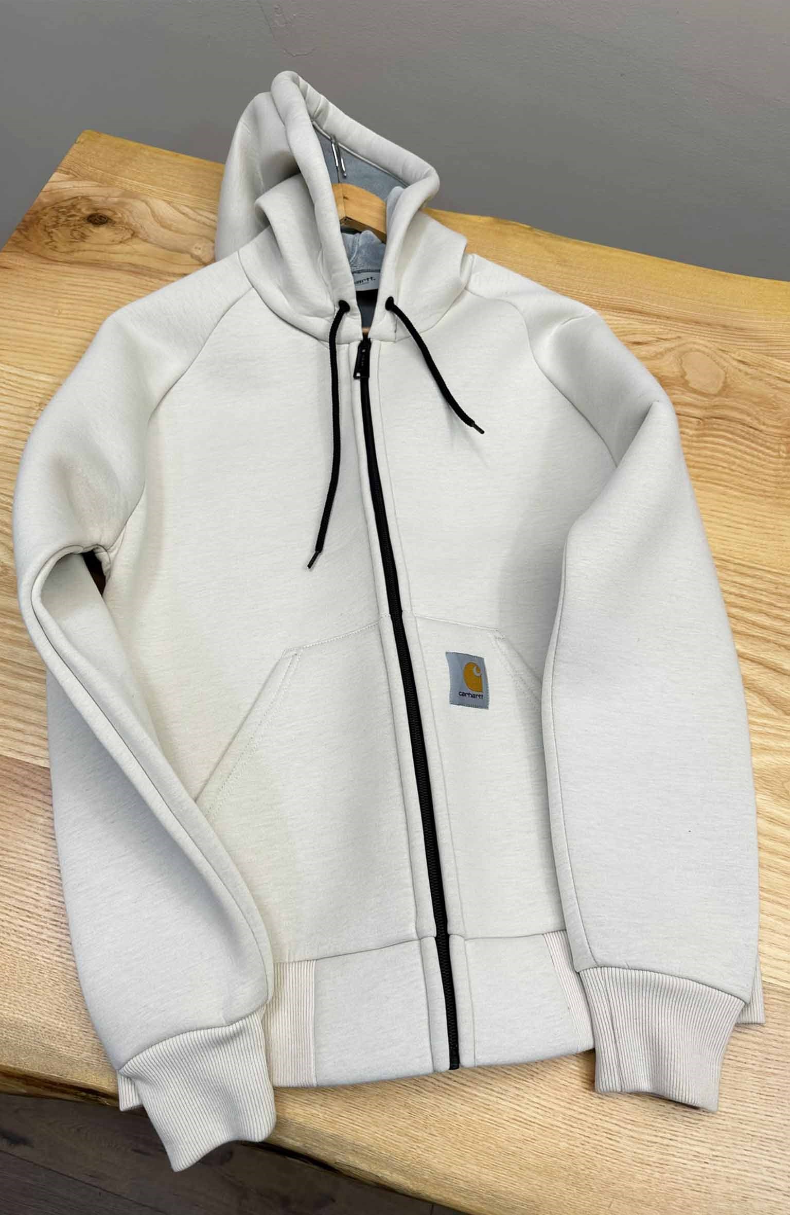 MEN2410 İÇİ PELUŞ TAŞ RENGİ KAPÜŞONLU HIRKA