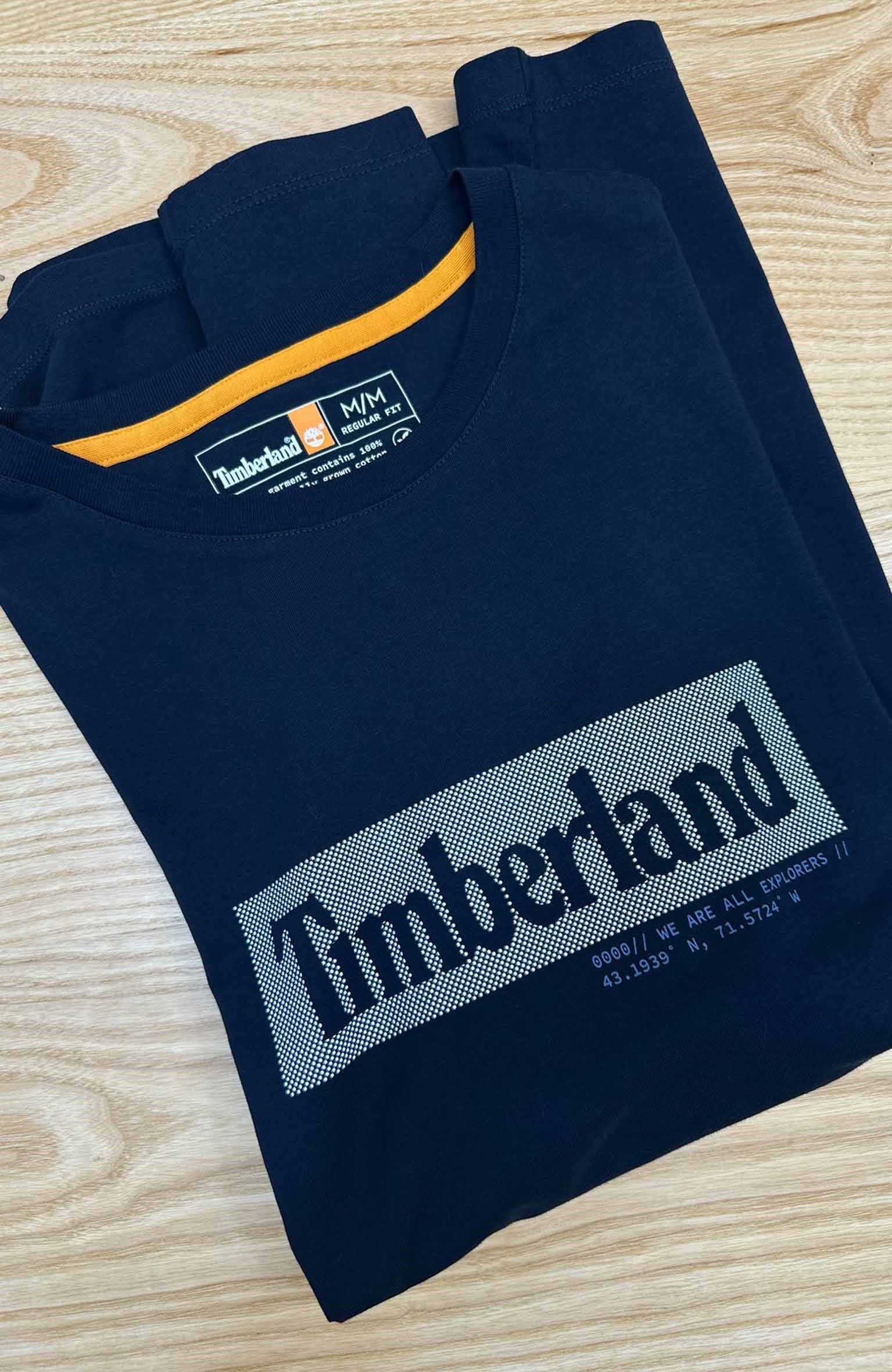 MEN2413 TMB.RLND BASKILI LACİVERT UZUN KOL T-SHIRT
