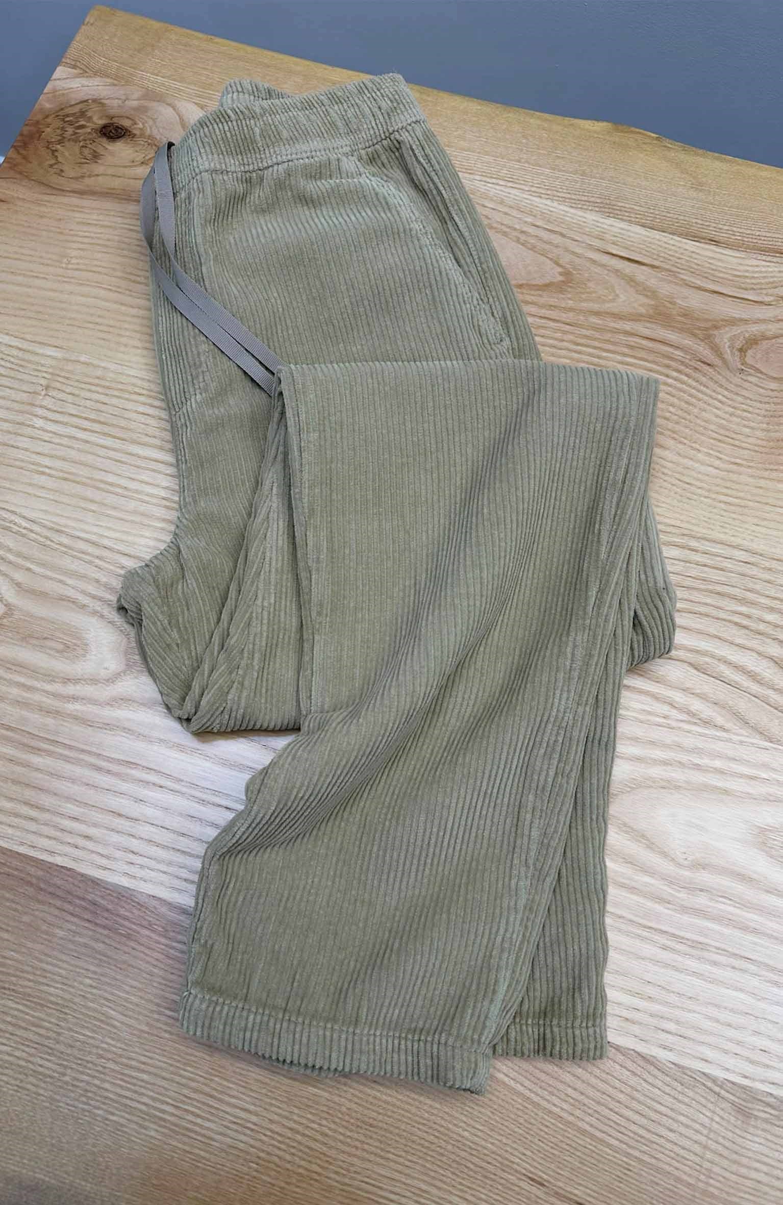 MEN2444 MRCL BAĞCIKLI BEJ KADİFE PANTOLON