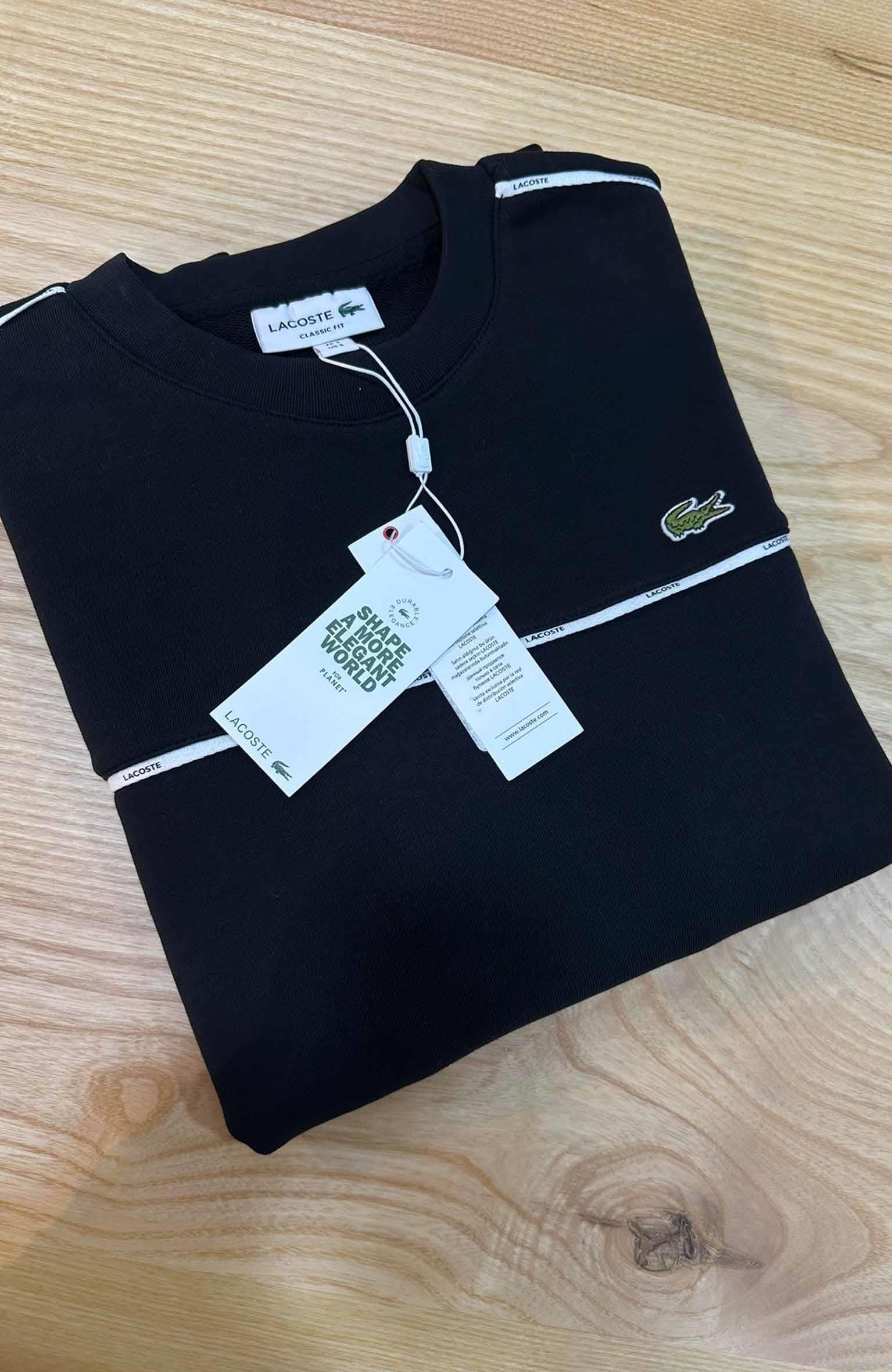 MEN966 LCST MARKA ŞERİTLİ SİYAH CLASSİC FİT SWEAT
