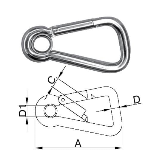 GENİŞ AÇILI KARABİNA, GÖZLÜ 11X120MM