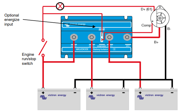 Argo Diyot 180A Akü İzolatörü 180-3AC-3