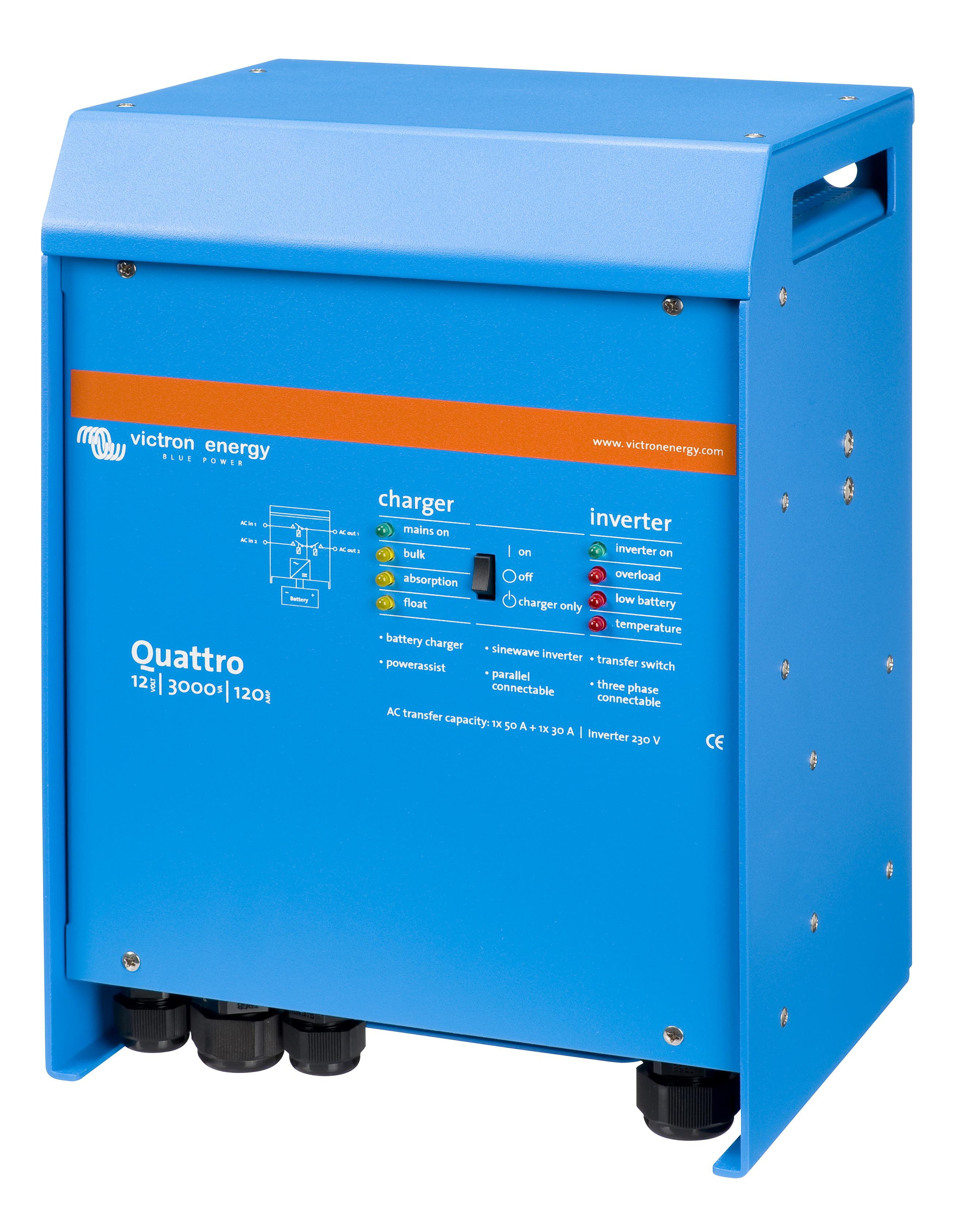Quattro 12V/3000VA/120A-50A/50A İnverter/Charger