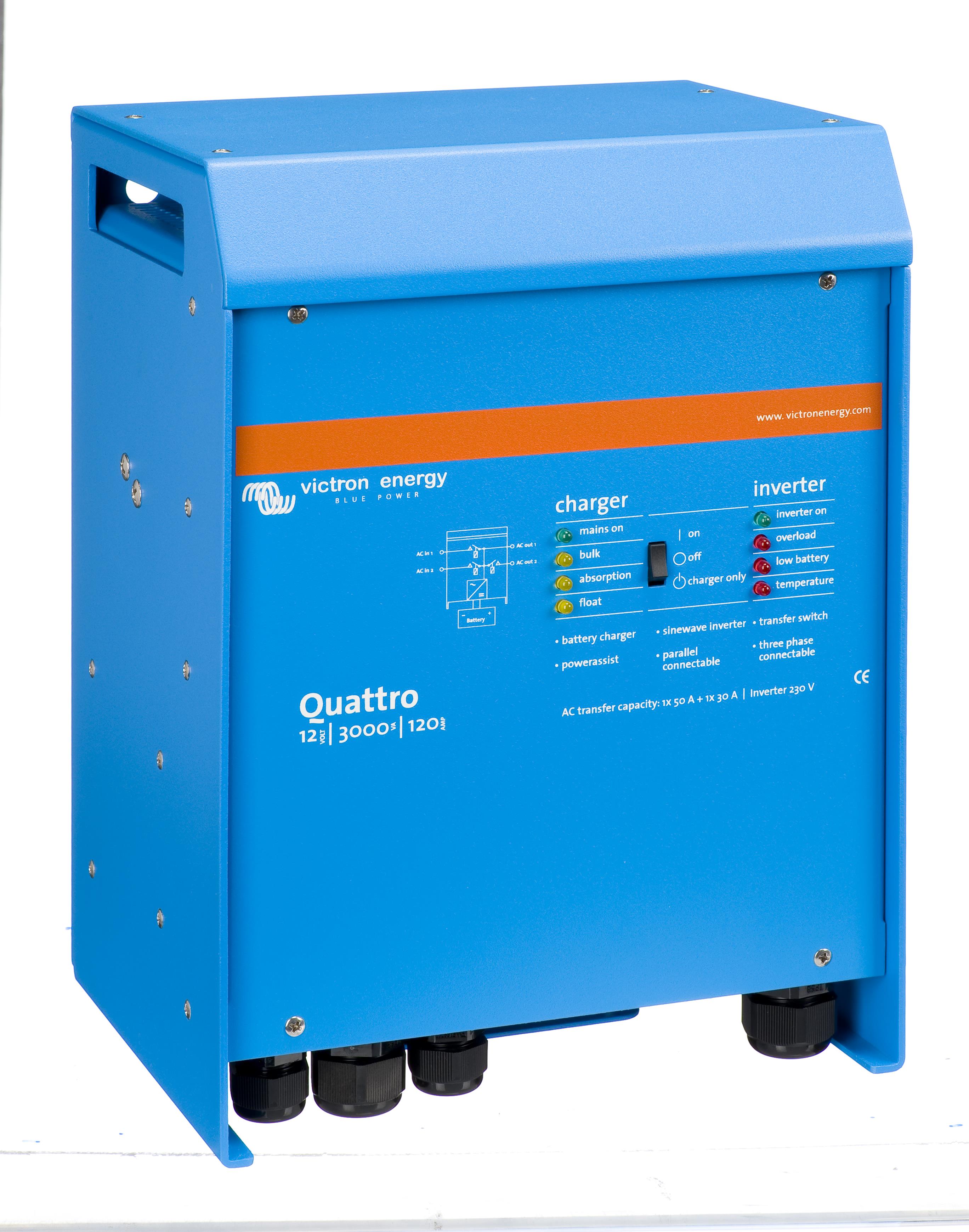 Quattro 12V/3000VA/120A-50A/50A İnverter/Charger