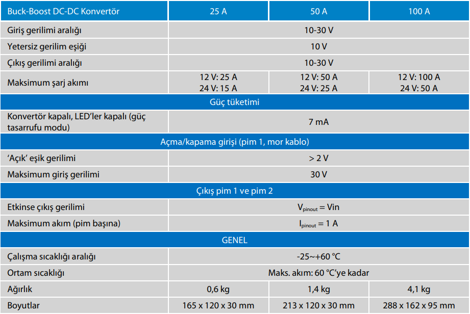 BUCK BOOST DC/DC CONVERTER 12V/24V-100A