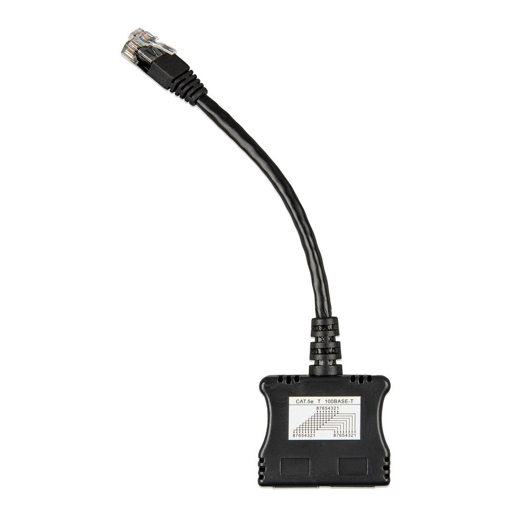 RJ45-splitter 1xRJ45 male/15cm cable/2xRJ45 female