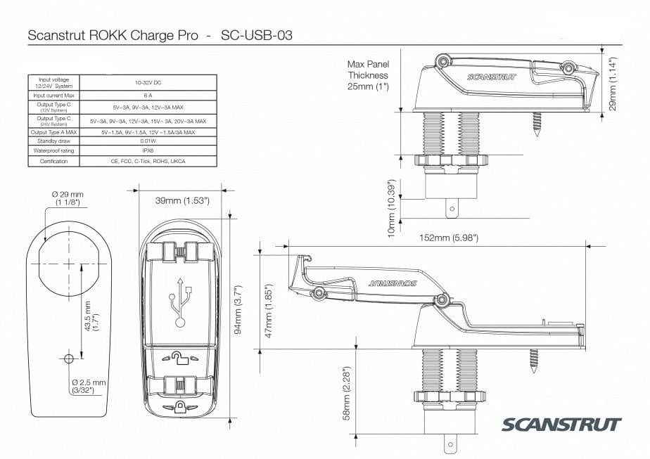 SC-USB-03 Hızlı Şarj Soketi