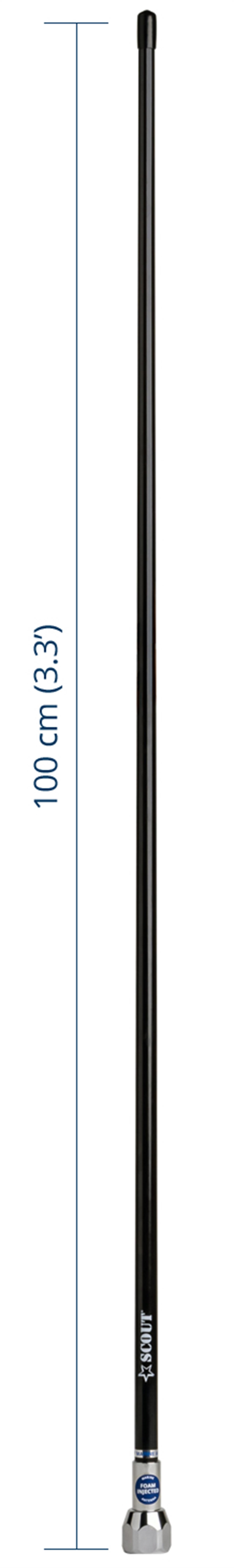 Scout Quick 1 Vhf Anteni Fiberglass 1 Metre Siyah