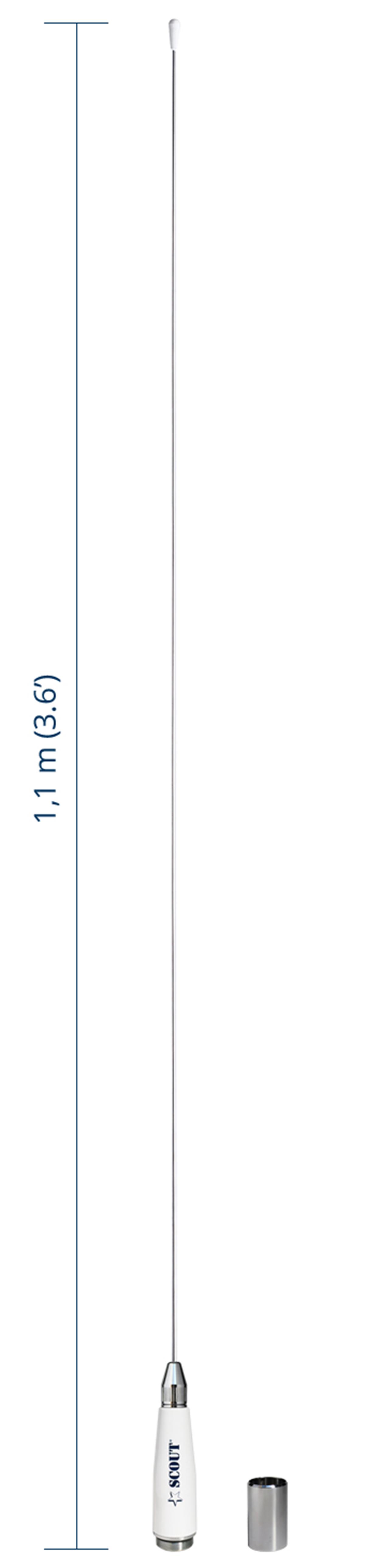 Scout Quick 3 Vhf Anteni Paslanmaz Çelik 1.1 Metre