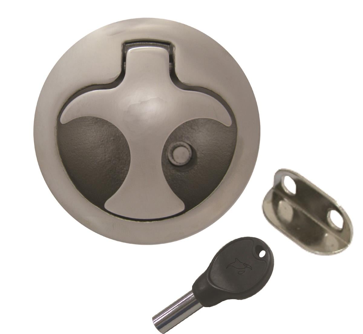 Paslanmaz Çelik Gömme kulp 61mm Kilitli