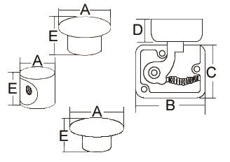 Tutmalı Dolap kilidi, Oval