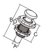 Pim Kilit, paslanmaz çelik  56x9.5mm