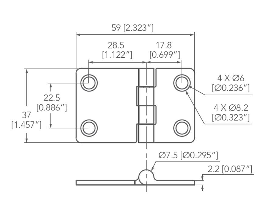 MENTEŞE, 316 PASL.ÇELİK  37X59mm