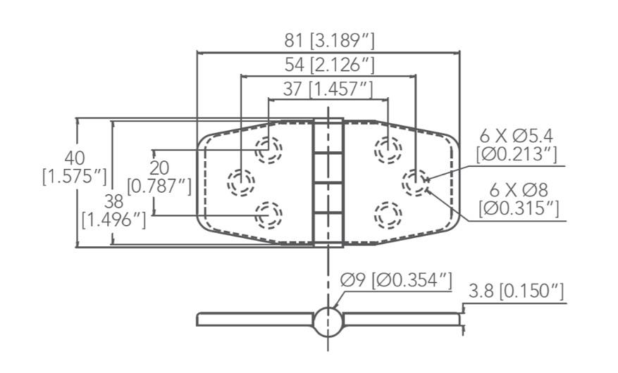 Kapaklı Menteşe 40X81mm