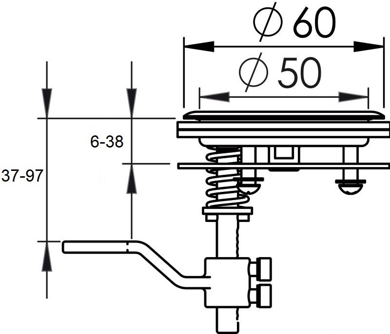 Gömme Kulp 51mm Kilitli 