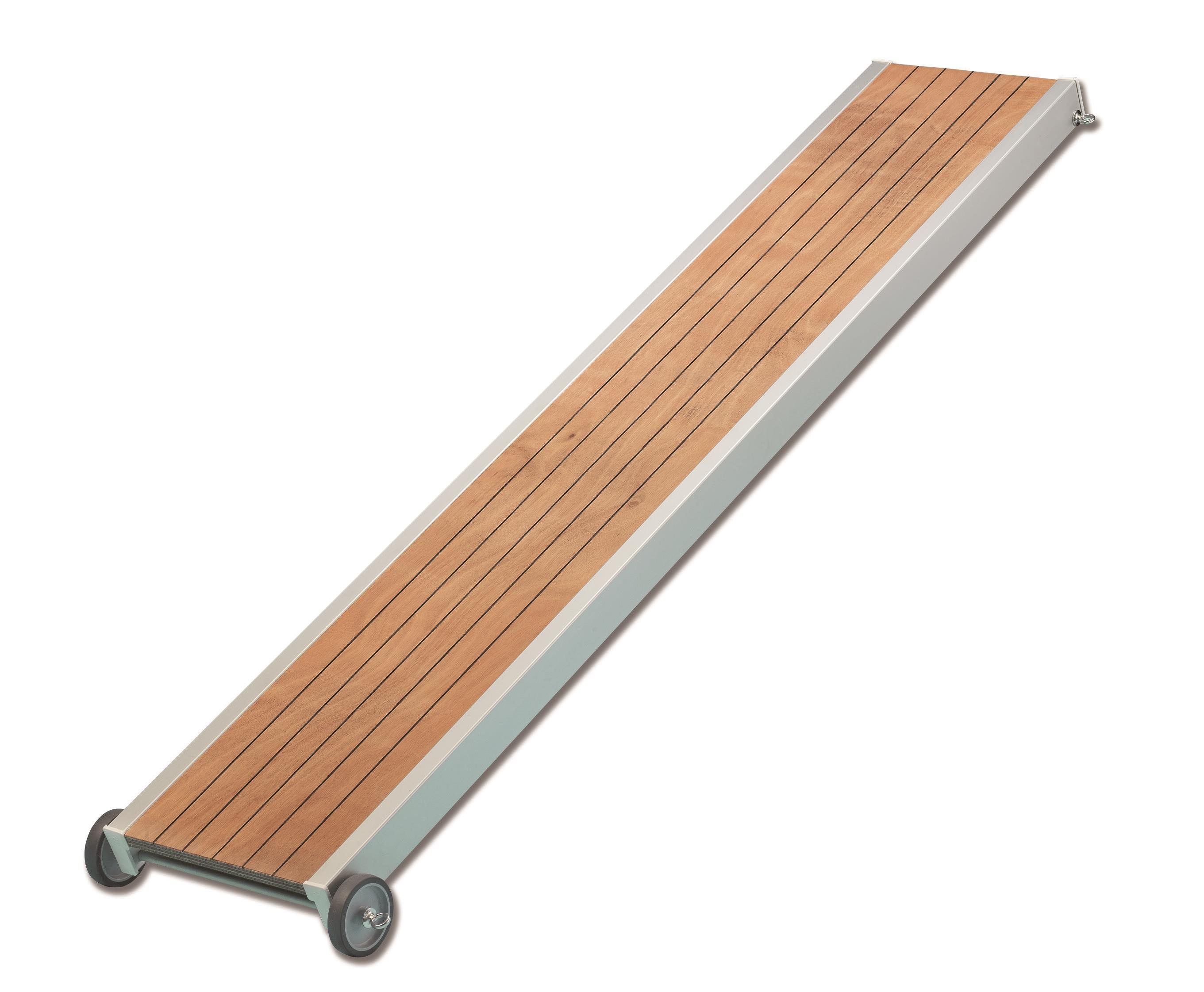 TREM PASERELLA ALUMİN.,KAYMAZ AHŞAP YÜZEYLİ 190CM