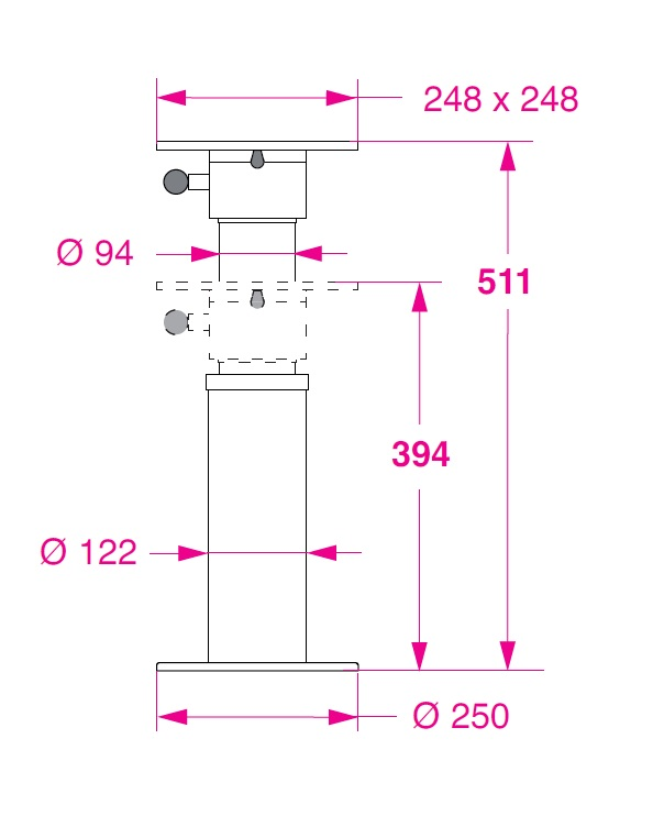 Barka Gazlı oltuk Ayağı - 511 mm