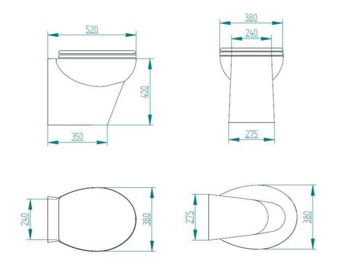 Stilo Plus 12V Beyaz Taş Taharet Kitli Tuvalet