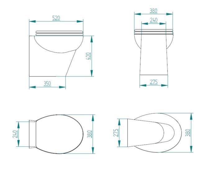 Stilo Plus 24V Beyaz Taş Taharet Kitli Tuvalet