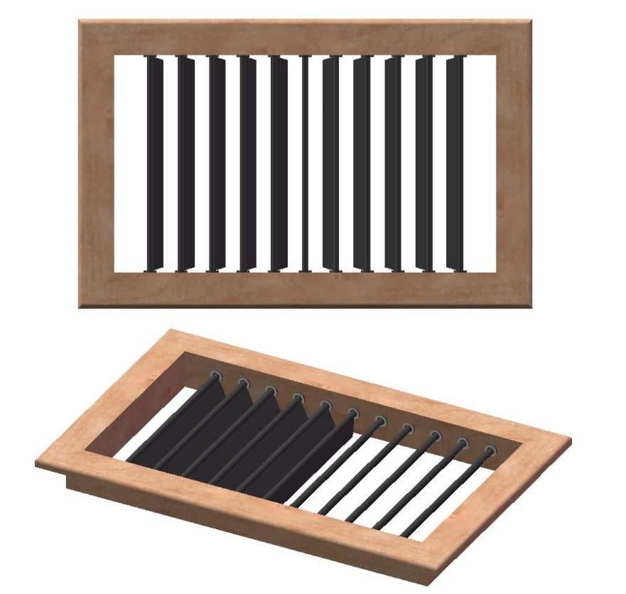 Hava çıkış ızgarası. Maun iki yönlü 102X102mm