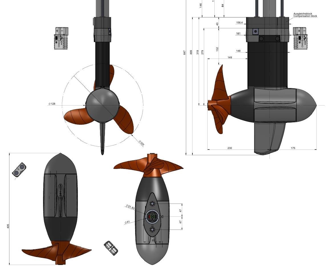 Torqeedo Pod Drive Cruise 3.0 FP 24V DC