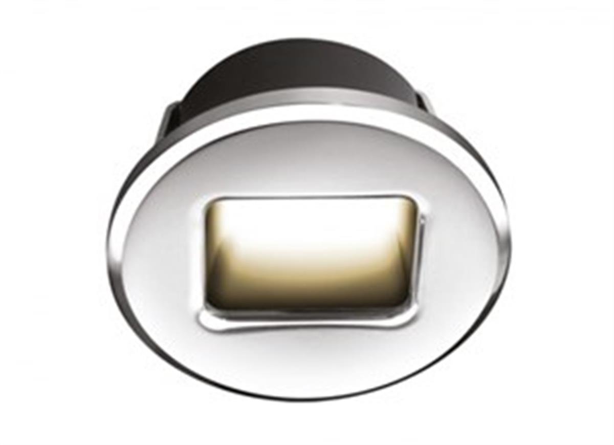 Ember Led Merdiven Lambası Kırmızı Tip:Yuvarlak, Parlak krom 45 mm