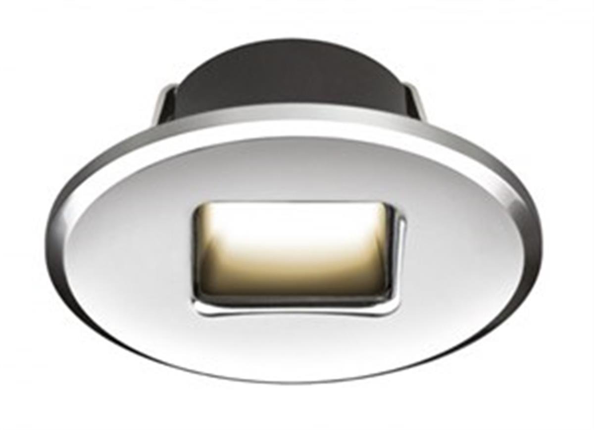 Ember Led Merdiven Lambası Mavi Tip:Oval, Parlak Krom 45x58 mm
