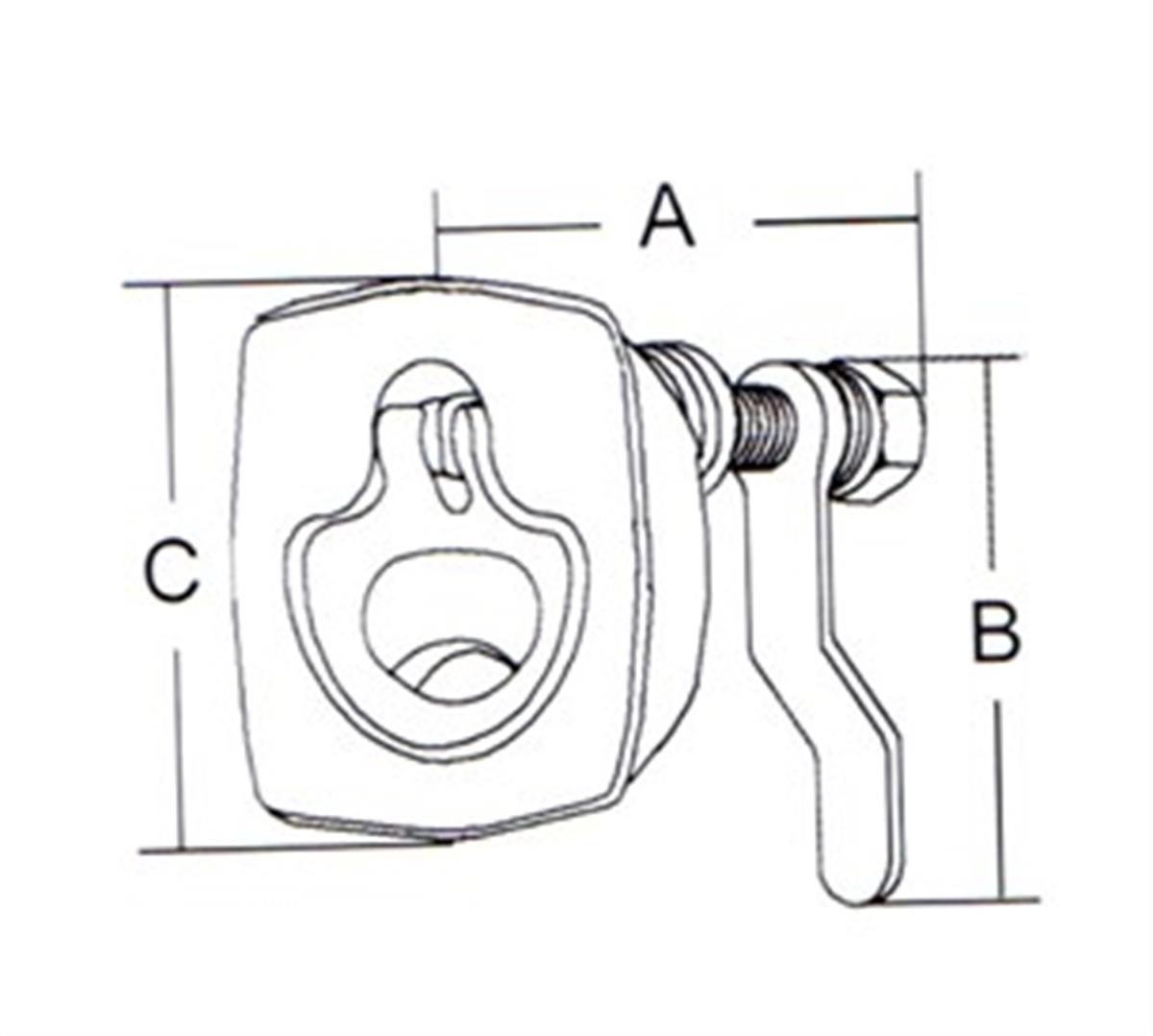 Gömme kulp, kilitli 62mm