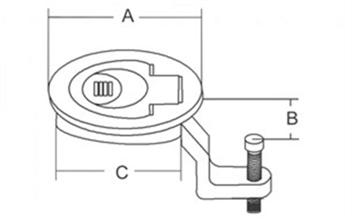 Gömme kulp - Kilitli 61mm