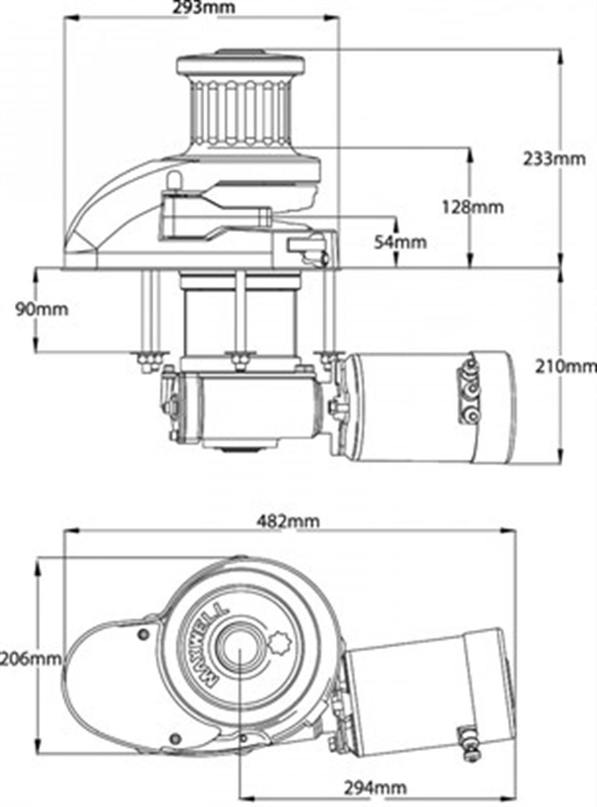 Maxwell RC12-12 Serisi 1200W 12V 10mm Tamburlu Hidrolik Dik Irgat