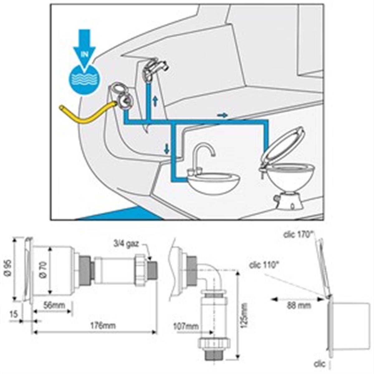 Nuova Rade Gömme su girişi