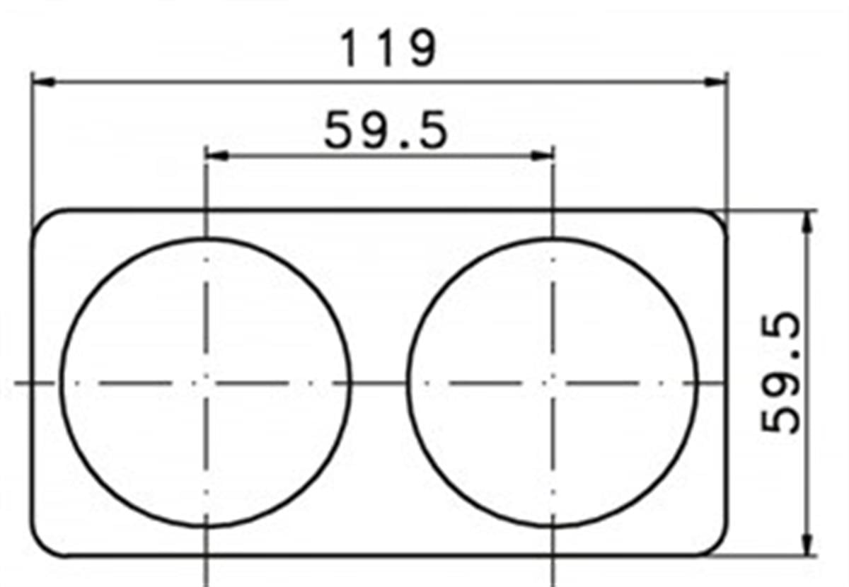 Priz montaj braketleri 59,5X119MM