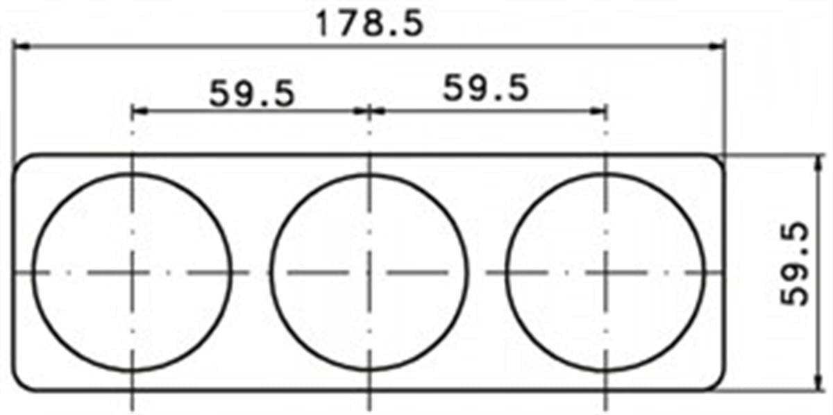 Priz montaj braketleri 3 LÜ FİLDİŞİ 59,5X178,5