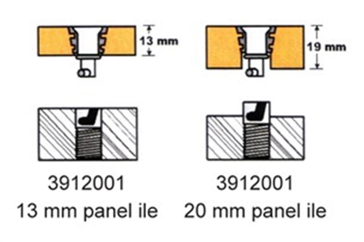 PYI Farş montaj aparatı 13-19mm pirinç
