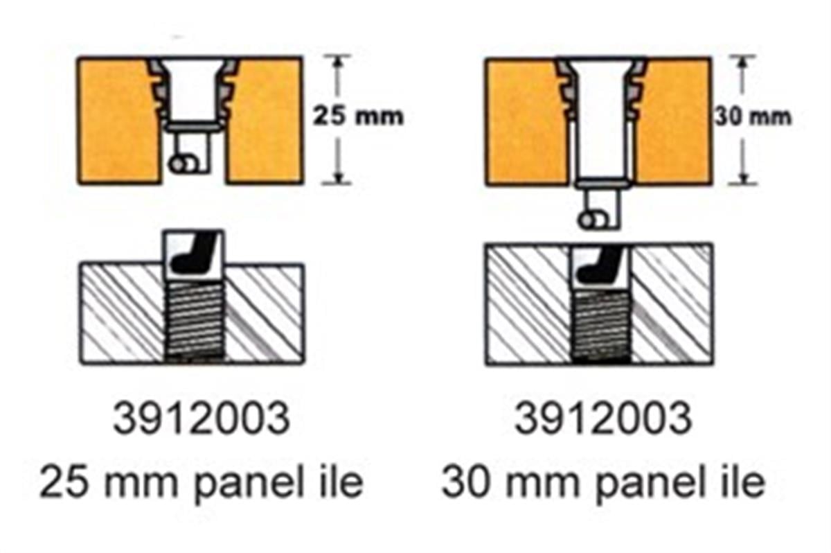 PYI Farş montaj aparatı pirinç 20-30mm