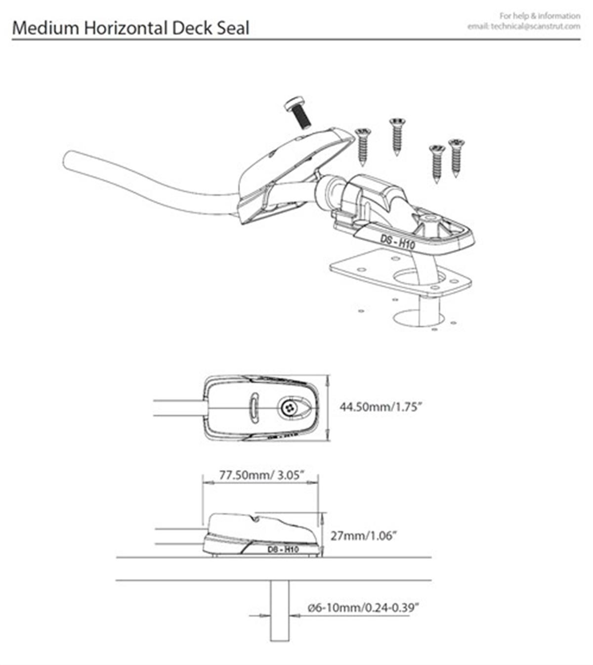 SCANSTRUT DS-H10 KABLO ÇIKIŞI, PLASTİK, 6-10MM