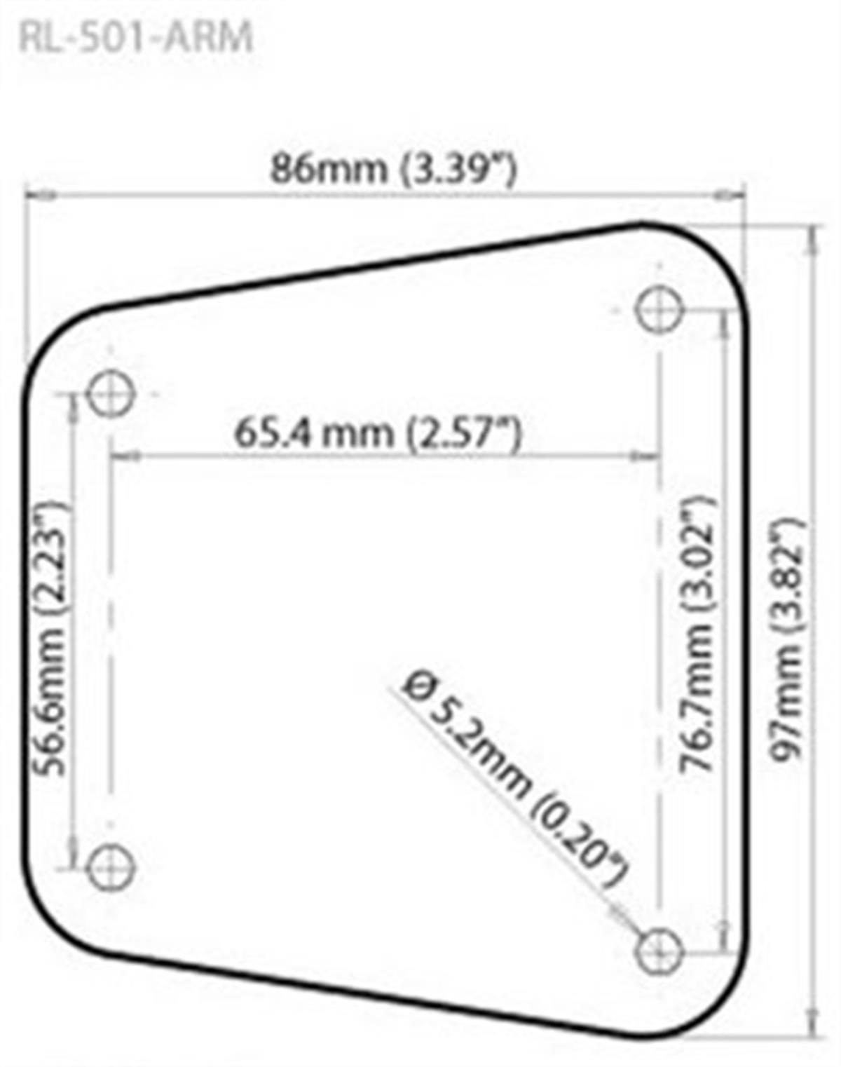 Scanstrut RL-501-ARM Rokk Montaj Plakası