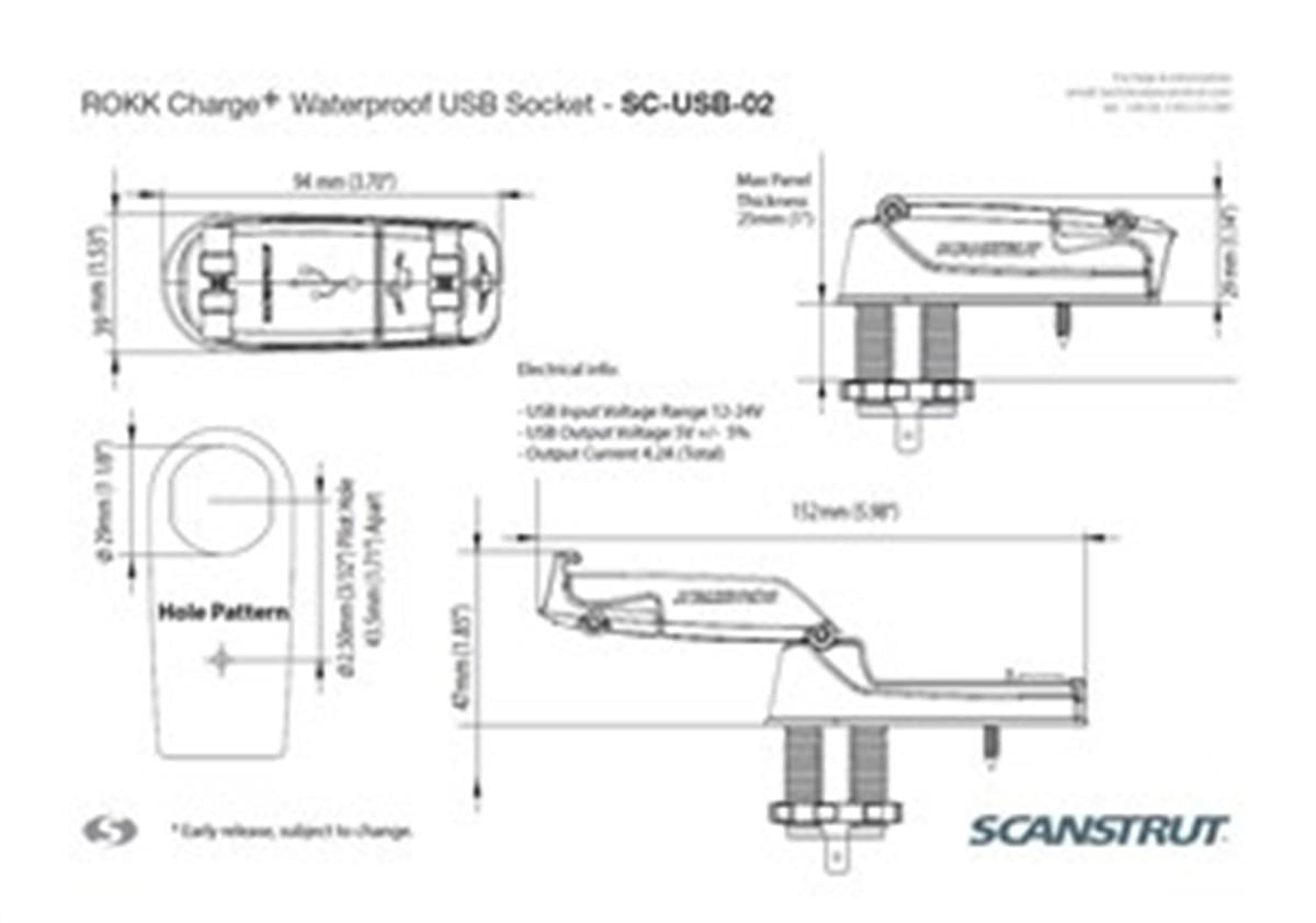 Scanstrut Rokk Çiftli Usb Soketi