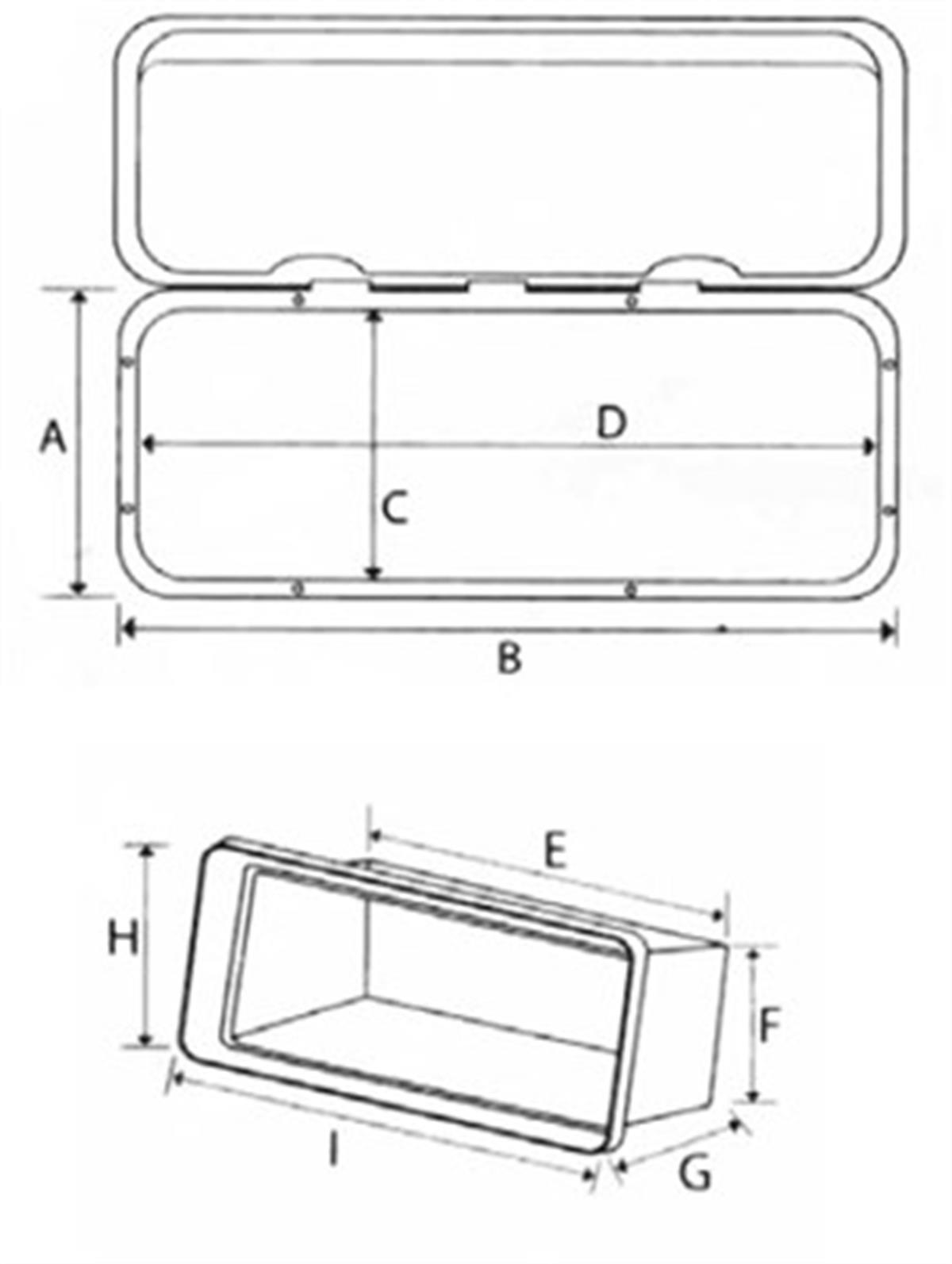 Trem Su geçirmez Plastik Kapak Dikdörtgen Kutulu 270x379 mm