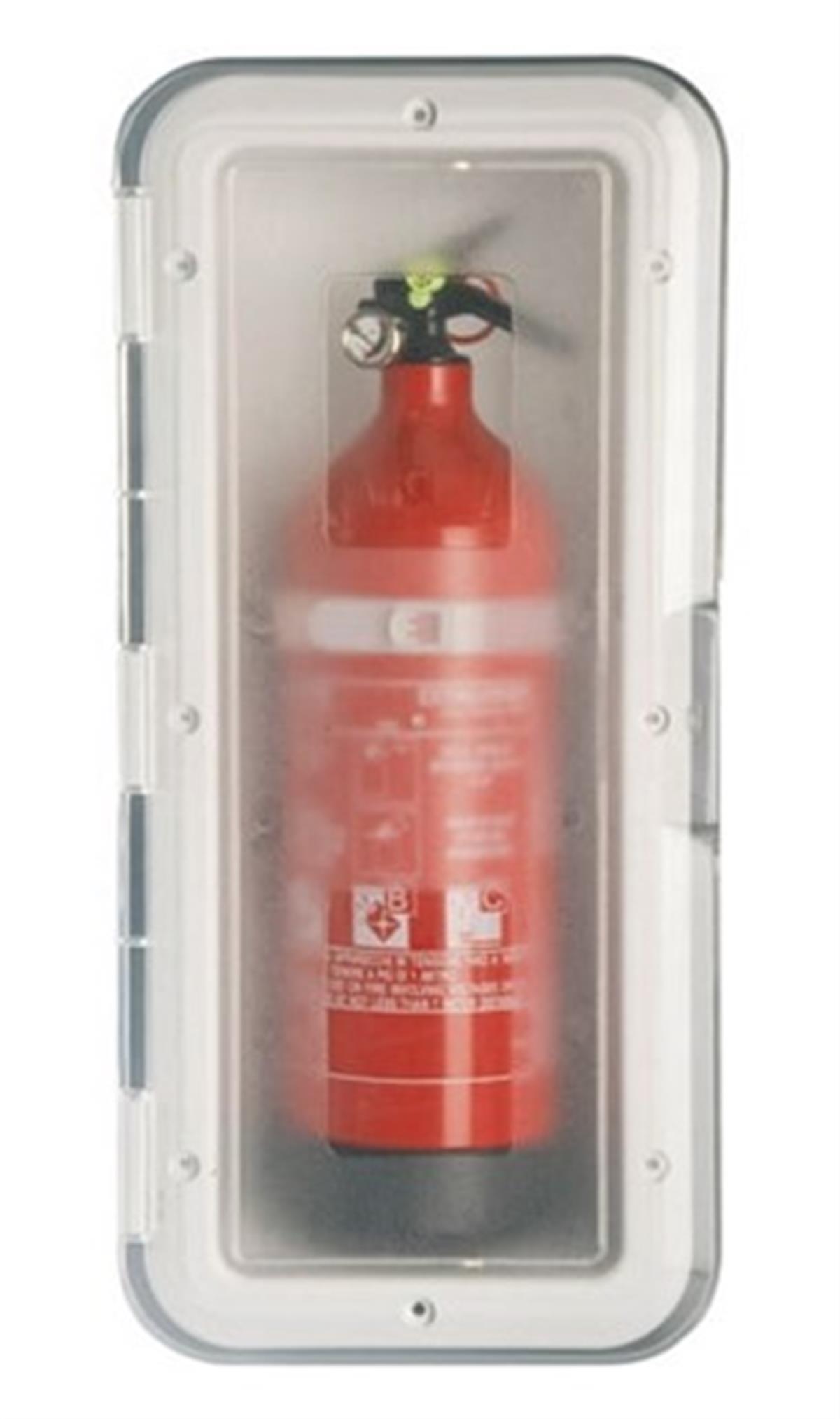 YANGIN SÖNDÜRÜCÜ YUVASI 1KG İÇİN ŞEFFAF KAPAKLI