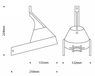 AQUA SIGNAL -KIEL- GÜVERTE AYDINLATMA 12/50W SİYAH