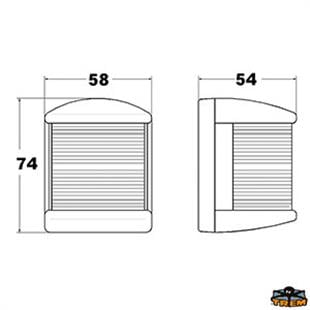 Trem Croce del Sud İskele/Sancak Seyir Feneri Siyah